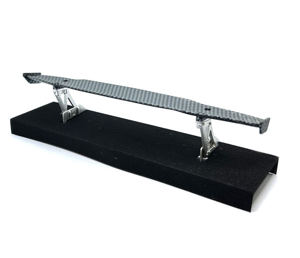 Flying Surfaces Spoiler Rack Carbon Fiber Style SPOILER (189mm) with SILVER (HIGH) WING STANDS - [G ...