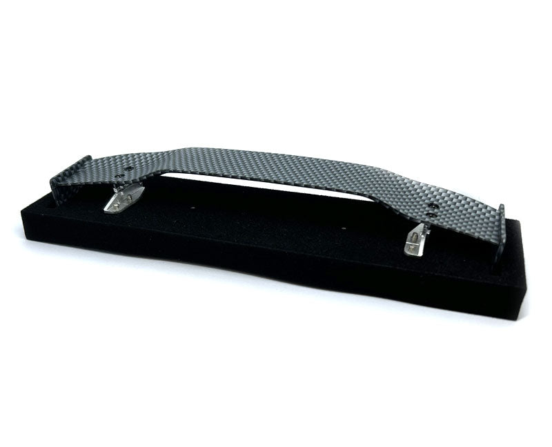 Flying Surfaces Spoiler Rack Carbon Fiber Style SPOILER (180mm) with SILVER (LOW MOUNT) WING STANDS ...