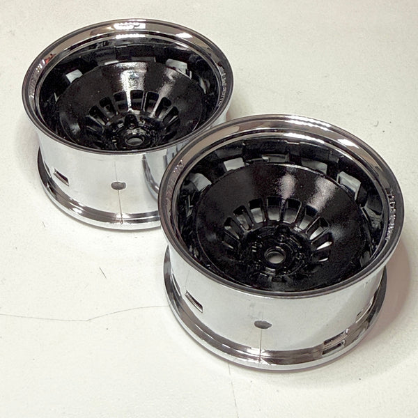 Super Bowler 1-10 Rims Wheels (BLACK-CHROME) 5, 8 11 OFFSET (PAIR) [Te ...