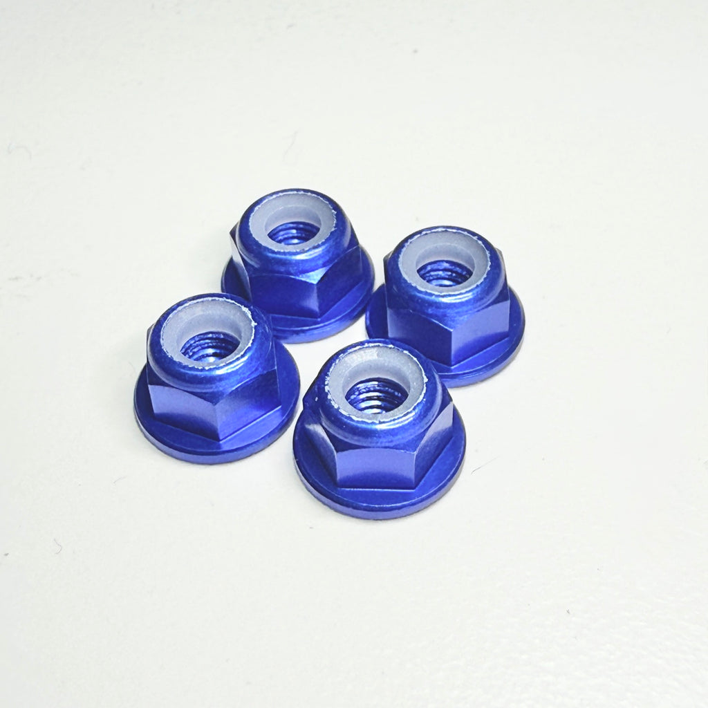 4MM BLUE WHEEL NUTS LUG NUT NYLON INSERT (NYLOCK) [SCALE
