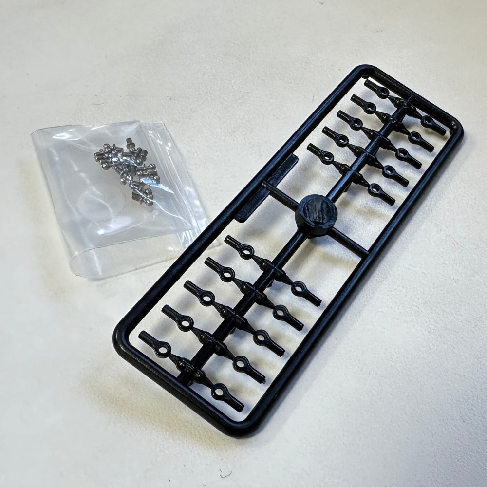 RTS 1/24 Ball Cup (Hard) And Ball Stud Set (20pc) [Rhino Racing] RTS-447