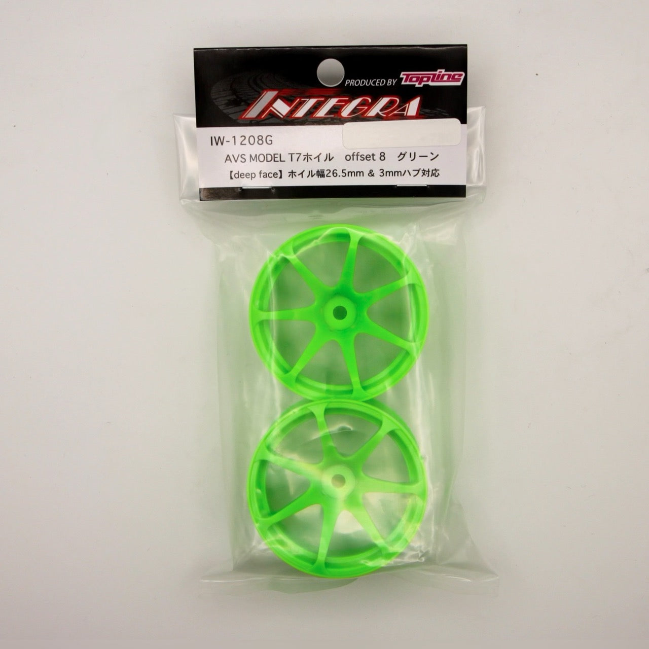 Advan AVS T7 HIGH TRACTION  Wheels (GREEN) Rims 6mm - 8mm [Topline RC] IW-1206G IW-1208G