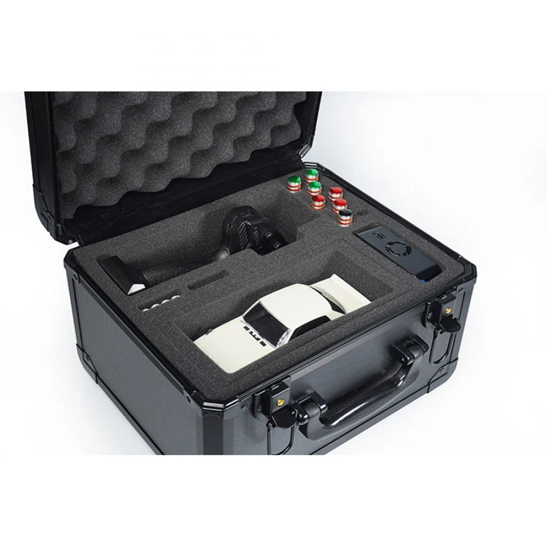 Aluminum Mini-Z Case (Car and Remote) Carrying Box Hauler (300mm x 240mm x 190mm) [Koswork] KOS32302-KMZ