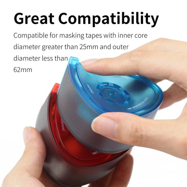 Masking Tape Dispenser (25mm max width) Red Blue Container Dustfree St ...