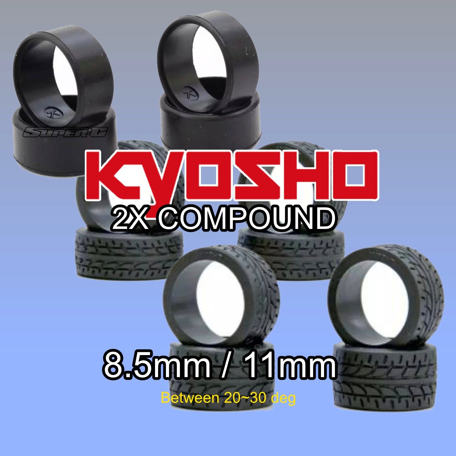 Mini-Z Radial  / Slick Tires (2X Compound) Narrow / Wide [Kyosho] MZT101-2X MZT102-2X MZT103-2X