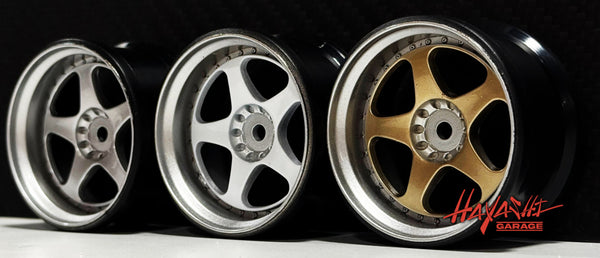 NIZ 5-Star Multipiece Style 1-10 Rims (6mm / 8mm) White Gold Silver [H ...