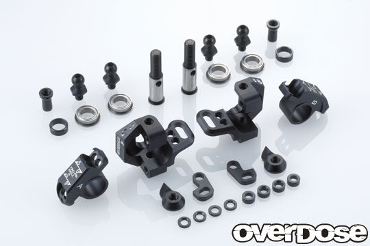 Adjustable Aluminum RWD Knuckle by Set TYPE-2 (BLACK) [OVERDOSE] OD2439B