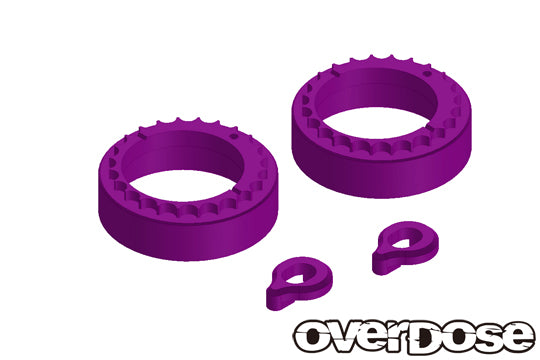 PREORDER: Aluminum Bearing Adaptor ＆ Bearing Stopper Set (For GALM) Red Black Purple [OVERDOSE] OD2936 OD3739 OD3740