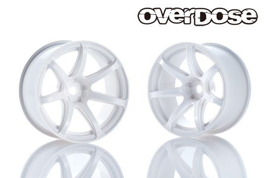 Work Emotion T7R - White - 7mm (2pc) 1-10 Drift Rims [Overdose] OD4082