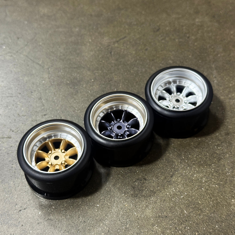 PANA 8-Spoke Style 1-10 Rims (6mm / 8mm) Gun Metal Gold Silver [Hayash ...