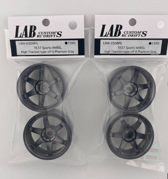 TE37 Sports WHEEL HIGH TRACTION TYPE PHANTOM GRAY 6mm 8mm 1-10 RIMS [LAB] LWH-0306PG LWH-0308PG