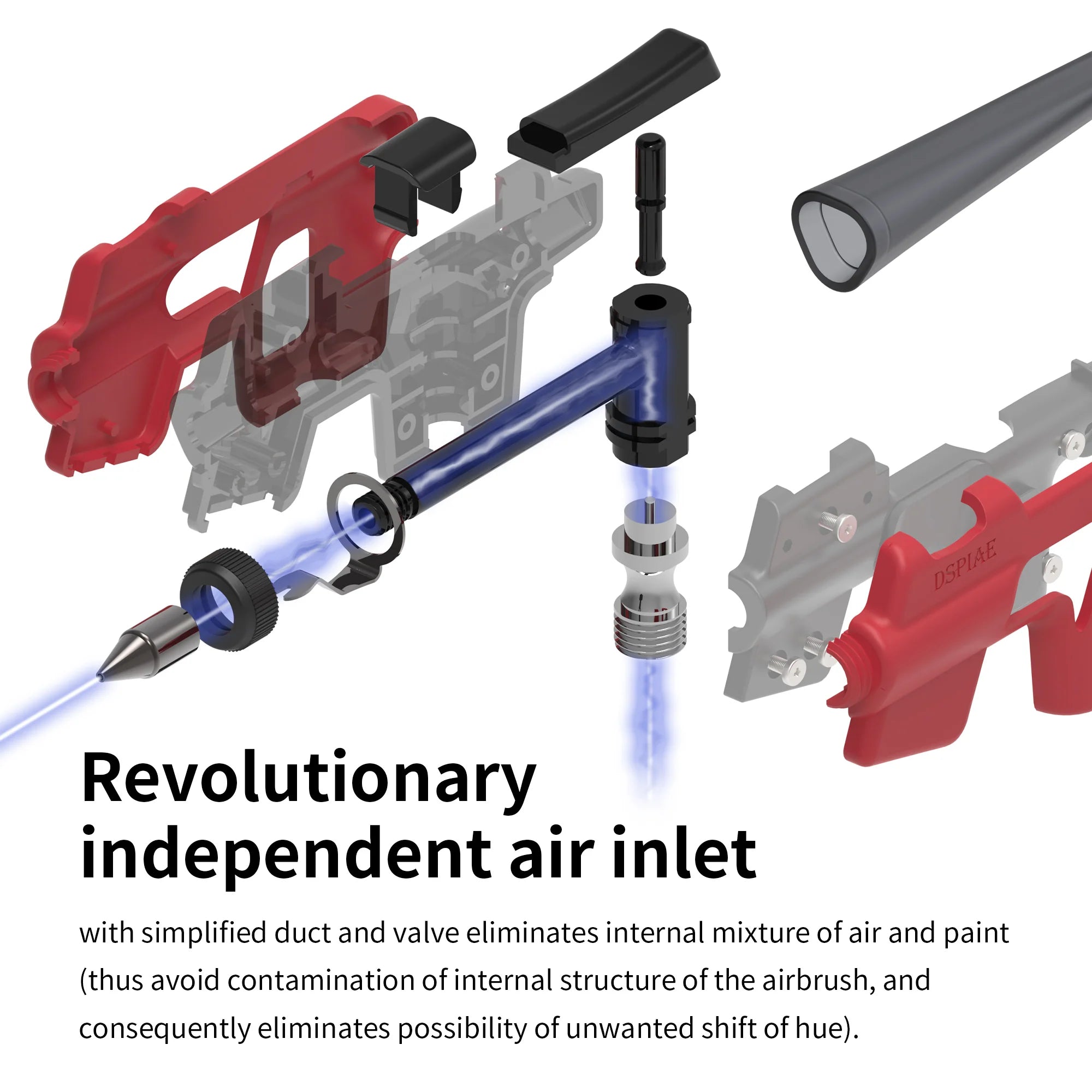 Wash-Free Airbrush Gun (Paint Marker or Mix Bottle) [DSPIAE] PT-AB