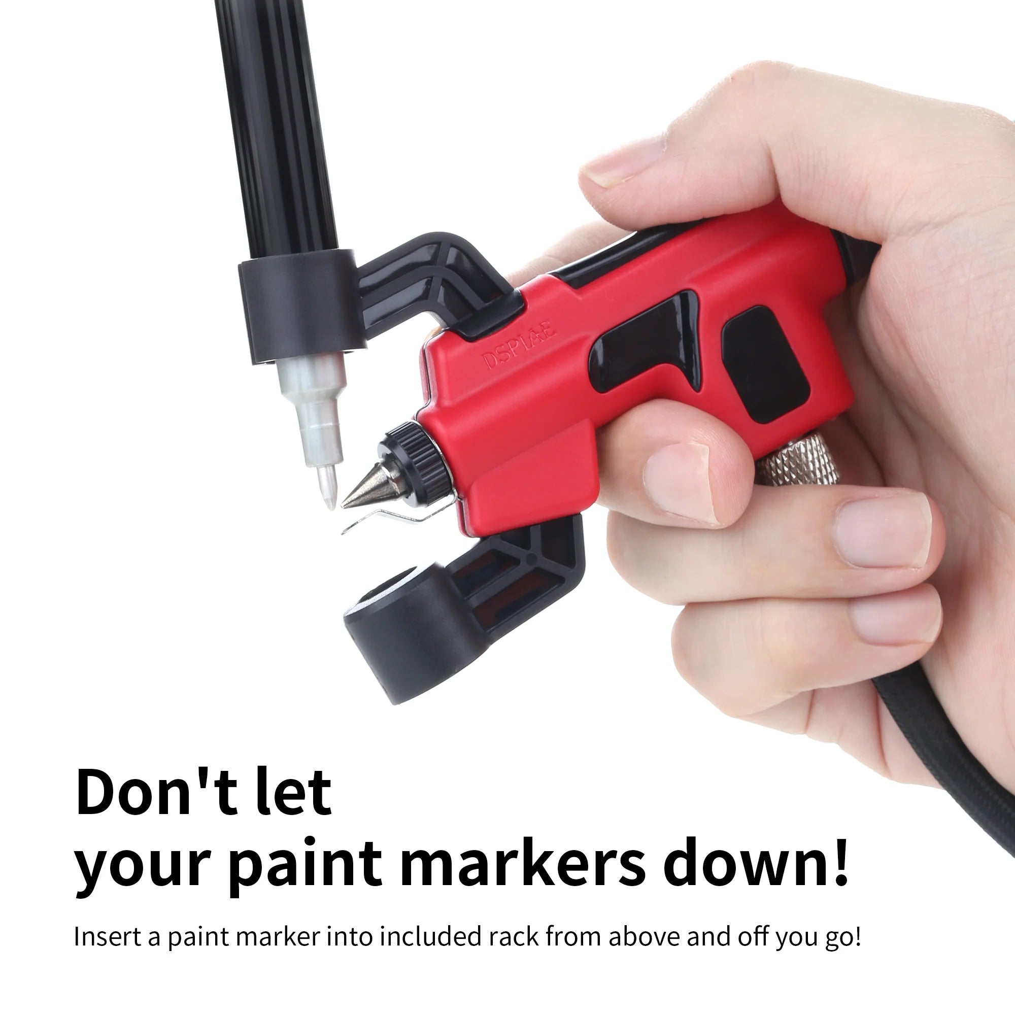 Wash-Free Airbrush Gun (Paint Marker or Mix Bottle) [DSPIAE] PT-AB