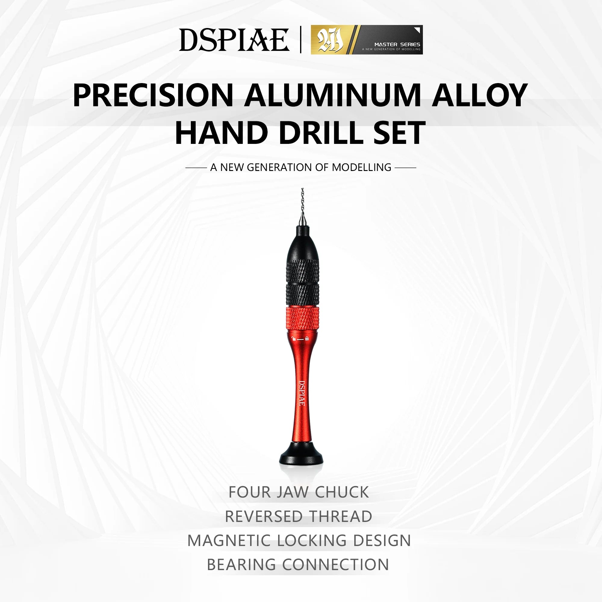 Precision Aluminum Alloy Hand Drill with Tungsten Drill Bits Set [DSPIAE] AT-SHD