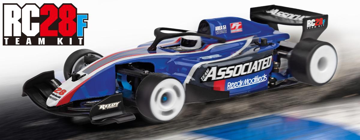 RC28F Team Kit - 1/28 F1 Formula 1 Body Rims Tires RWD On-Road Chassis [Associated] 20195