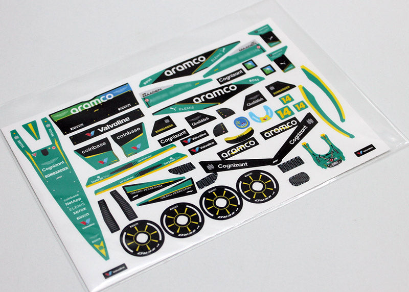 1-28 FX28 Decal Set TYPE AMR - Teal Livery for F1 (Reflex) [Raceway RC] RCR003