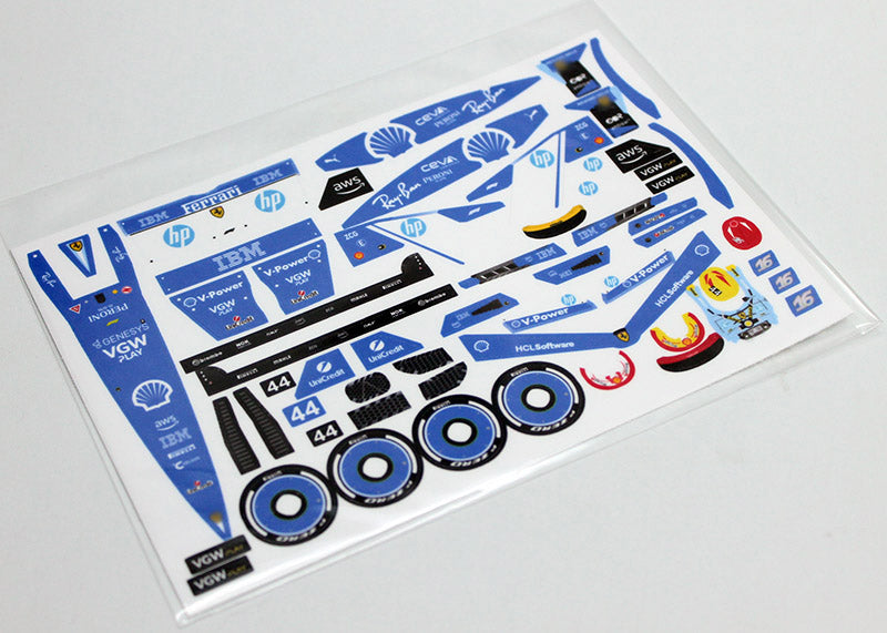 1-28 FX28 Decal Set TYPE BF - Blue Livery for F1 (Reflex) [Raceway RC] RCR004