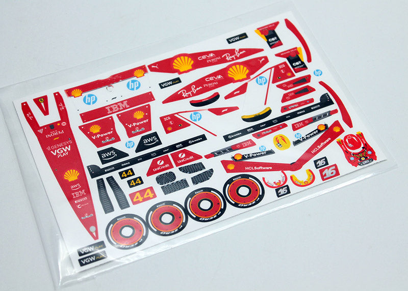 1-28 FX28 Decal Set TYPE RF - Red Shell 44 Livery for F1 (Reflex) [Raceway RC] RCR011
