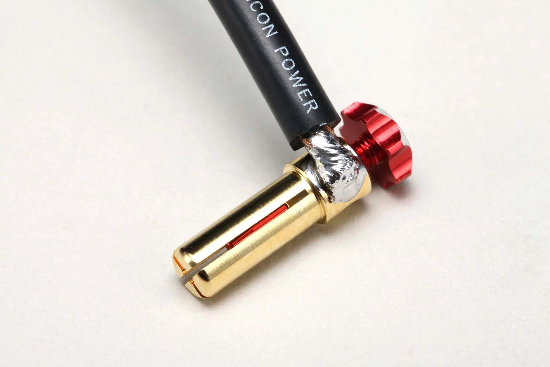 Racing Performer Quick Lock Connector w/ 5mm or 4mm Bullet Plugs (Red/Black) [Yokomo] RP-124-4 RP-124-5 RP-124-5