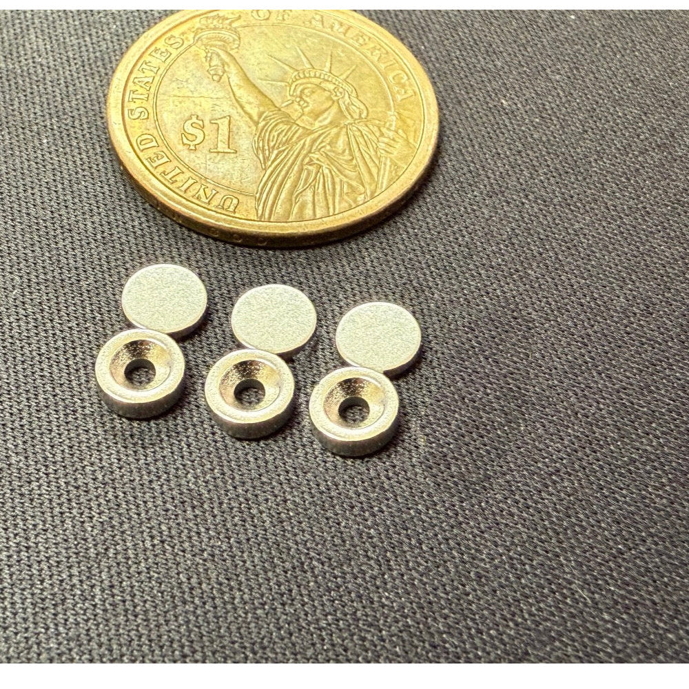 RTS 1-24 Sized Spare Magnet Set (3 Round / 3 Countersunk) [Rhino Racing] RTS-442