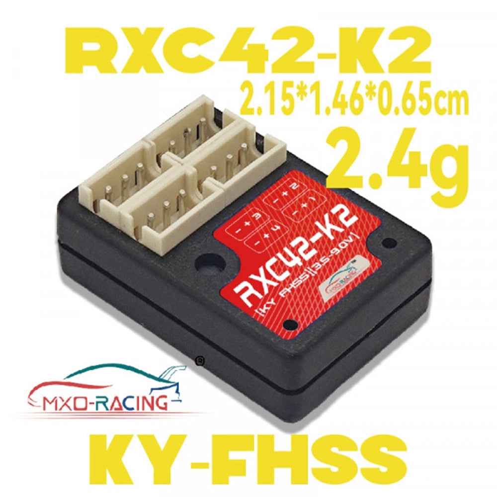 KYOSHO FHSS (KT-531P/KT-432PT) V2 Compatible 4 Channel MICRO WIRELESS (Internal Antenna) Receiver For 1-24 1-28 [MXO RACING] RXC42-K2