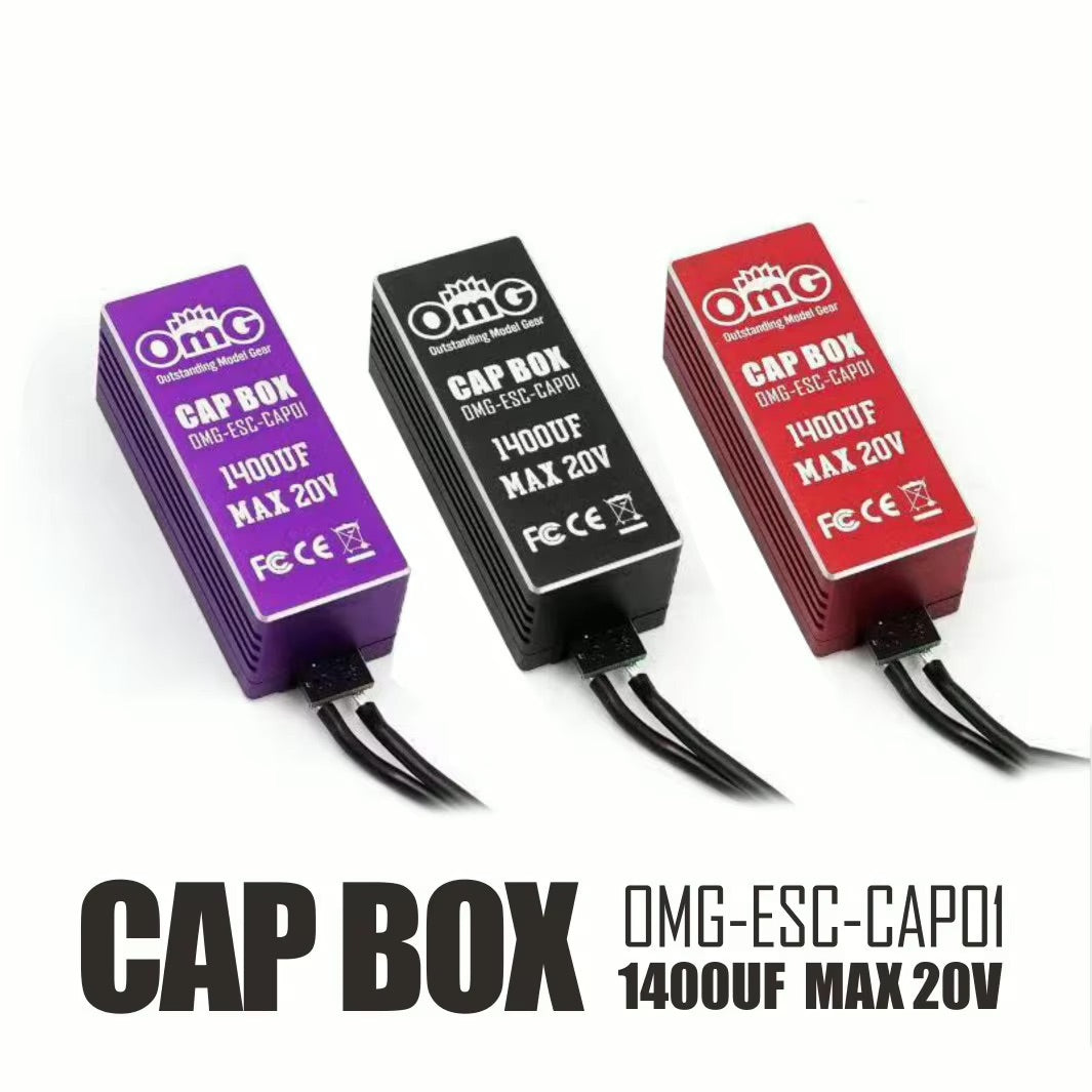 OMG 1400UF Max20V Cap Box Glitch Buster Capacitor w/ Reverse Protect [OMG] OMG-ESC-CAP01