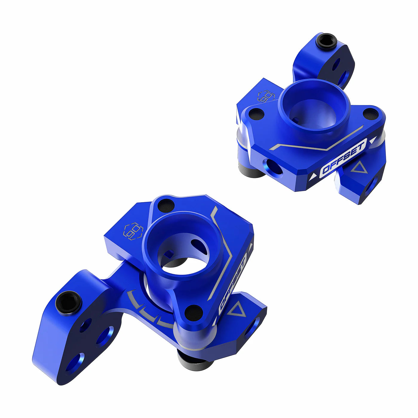 Auper Sakura D6 Aluminum KPI Front Knuckles (Red / Blue) [3 Racing] SAK-D6814/BU SAK-D6814/RE