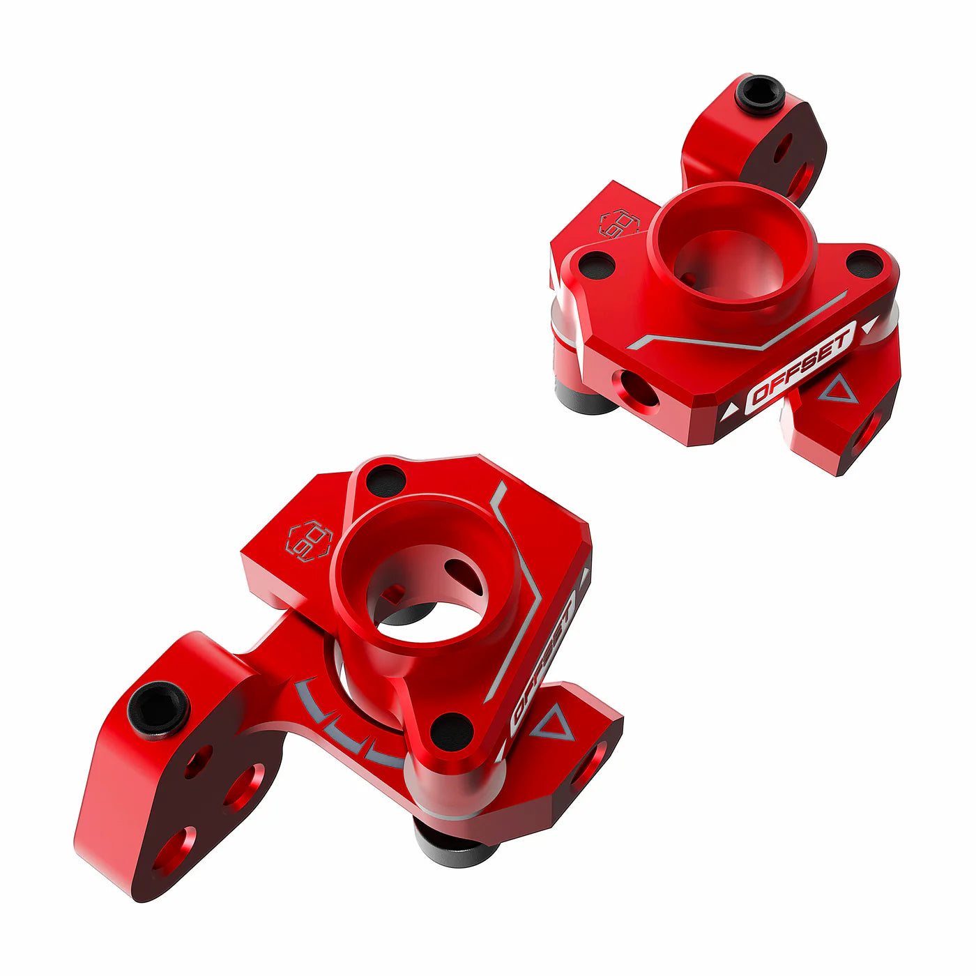 Auper Sakura D6 Aluminum KPI Front Knuckles (Red / Blue) [3 Racing] SAK-D6814/BU SAK-D6814/RE