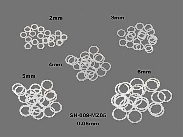 0.05 Shim Set For Mini-Z (2~6mm, 5 Size x 0.05mm 20/ea) 1-28 [ARR