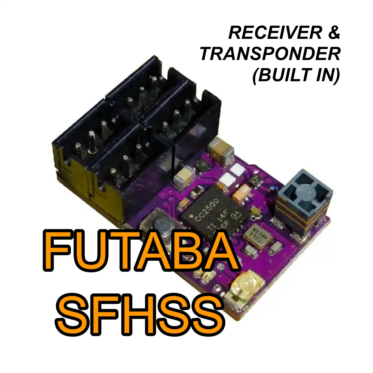 FUTABA SFHSS Compatible 4 Channel MICRO WIRELESS  Receiver + TRANSPONDER For 1-24 1-28 (CASE-LESS) [MXO RACING] RXC52-SP&TP