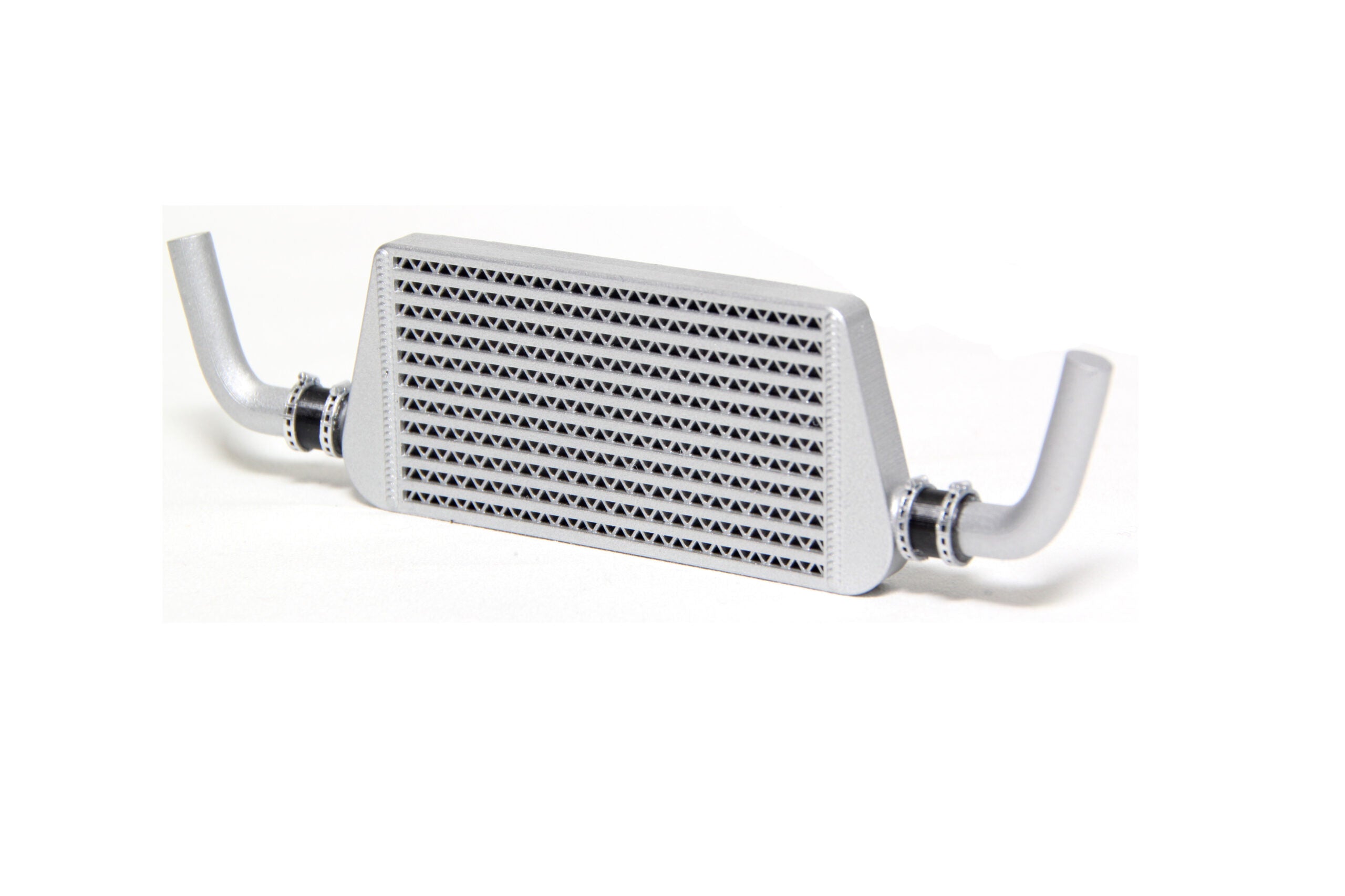 1/10 Intercooler Kit Drift Scale Accessory - Black Couplers (Silver) [SRC] SRC-FULLINTKIT2-S