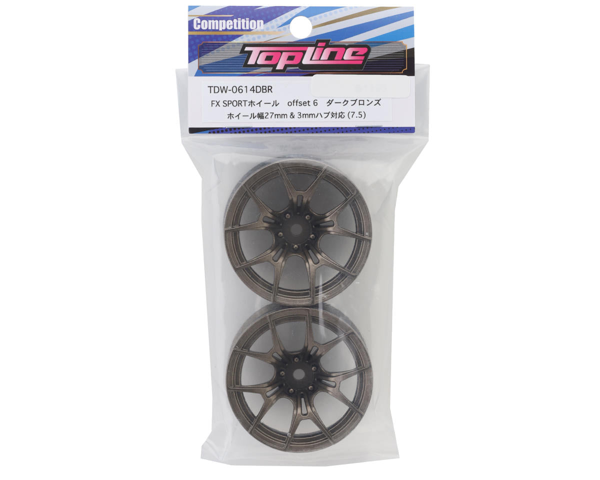 FX SPORT MULTI-SPOKE DRIFT WHEELS (DARK BRONZE) 6MM [TOPLINE] TDW-0614DBR