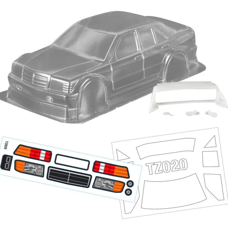 BODY OH！　200g 1/28 Mini-Z Benz 190E Lexan Clear Body (98mm) [Team C] TZ020