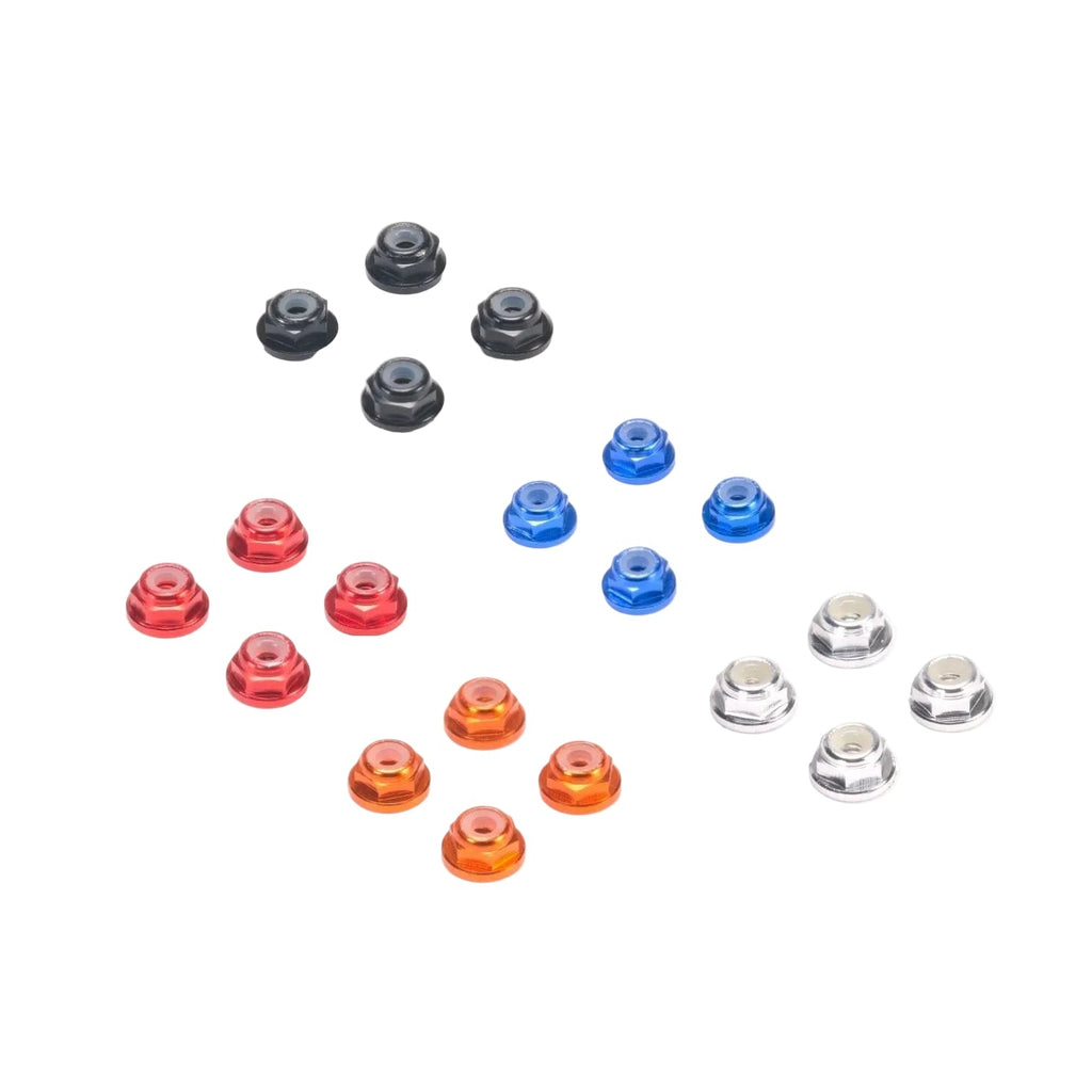 Mini-Z Aluminum 2mm Flanged Wheel Lock Nut Orange Blue Black Red