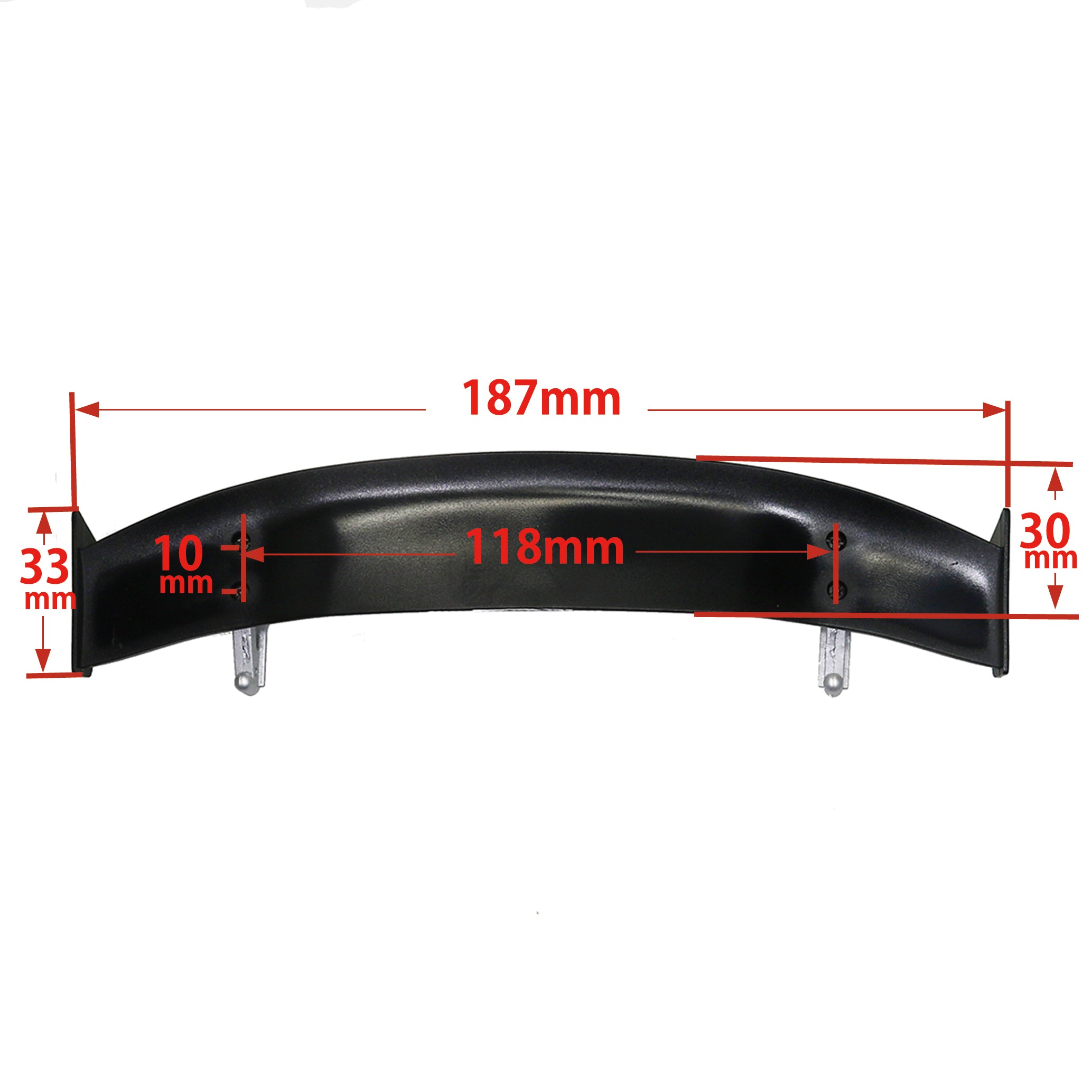 SPOILER (187mm) with SILVER (Low) WING STANDS Trunk Corner  [GRT] WG00429
