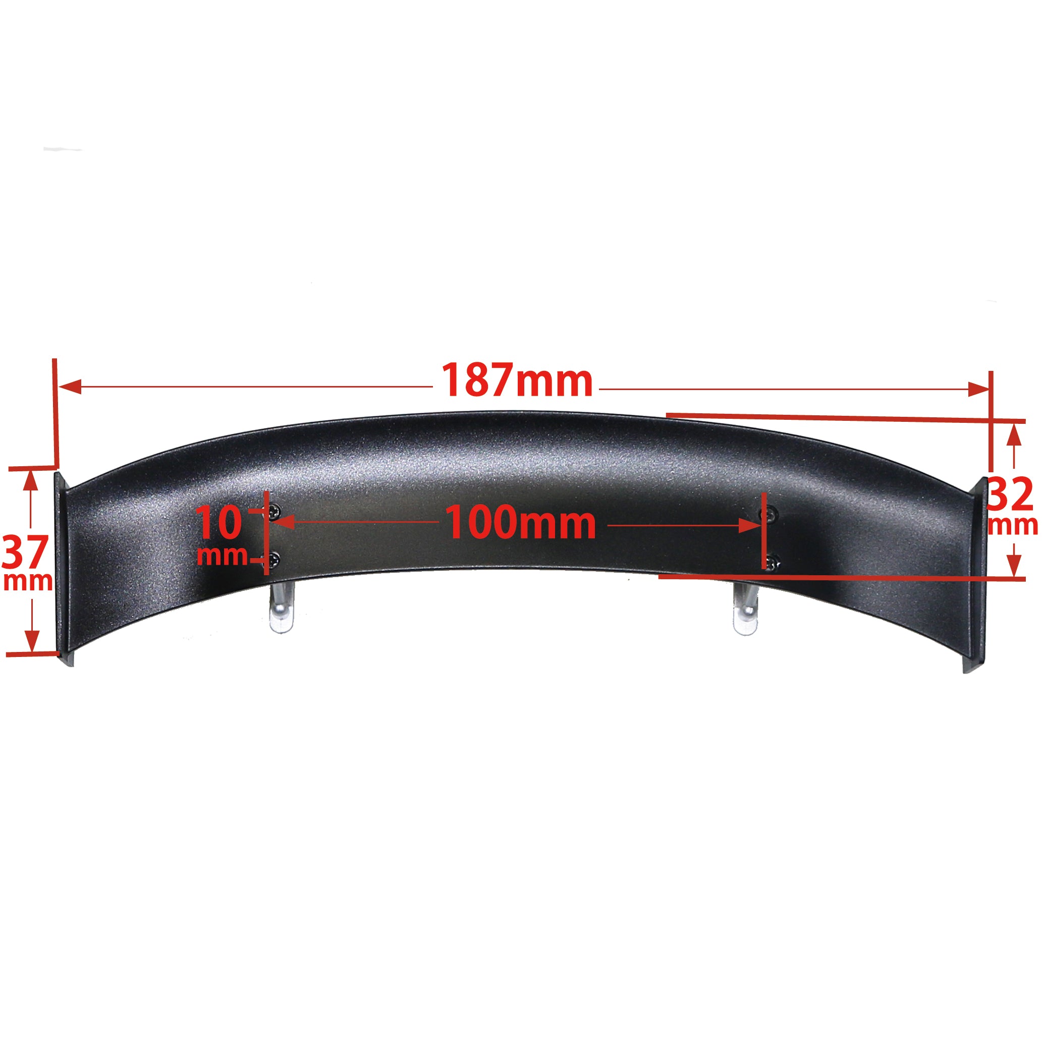 SPOILER (187mm) w/ Large Side Flaps with SILVER (HIGH) WING STANDS  [EAGLE] WG00444