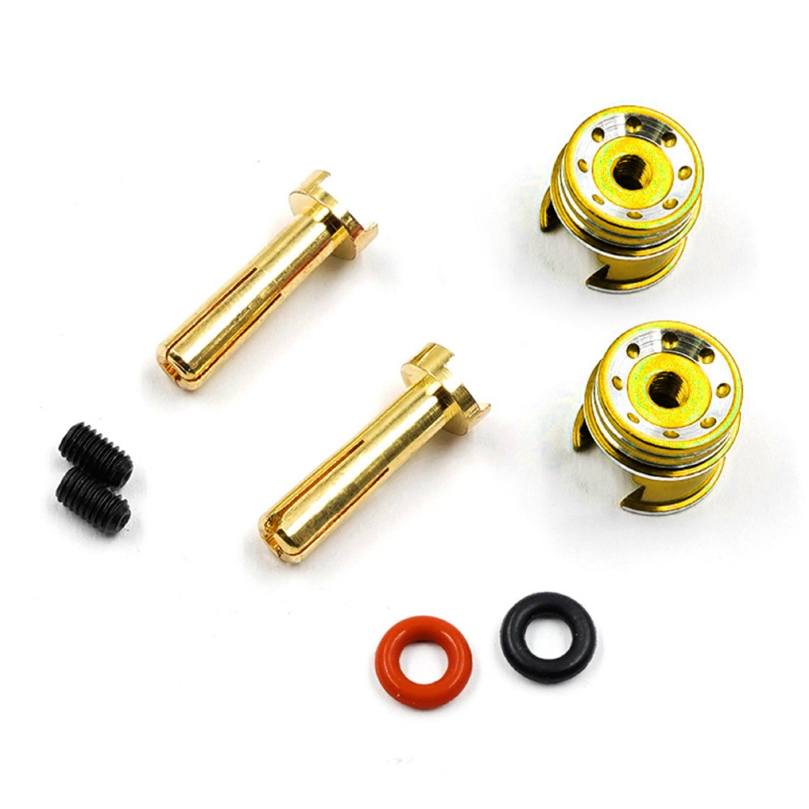 Aluminum Grip - 4mm / 5mm Bullet Plugs for Battery (from ESC) Gold Blue Red Purple Black [Yeah Racing] WPT-0160 WPT-0159