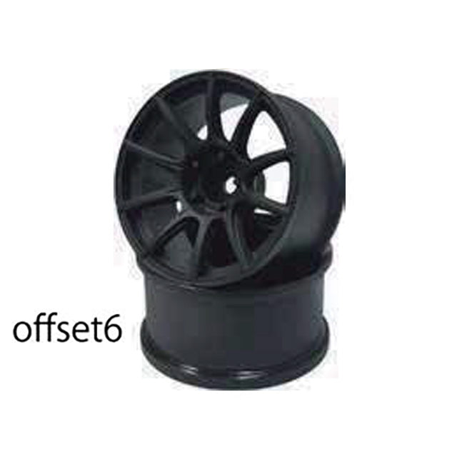 SSR GT X01 BLACK BLACK 6mm / 8mm Offset (2 RIMS) 1/10 WHEELS
