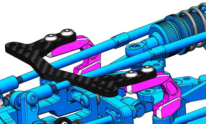 AVALON FRONT Body Mount Extension - Black Red Purple [Azada] AZ8711