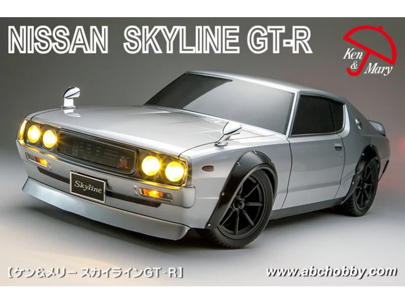 ホビーラジコン ZERO-ONE SUPER BODY SKYLINE 2000 GT-R Nissan Skyline GT-R (Kenmeri) / GT-X HT2000 (KPGC110) - 1-10