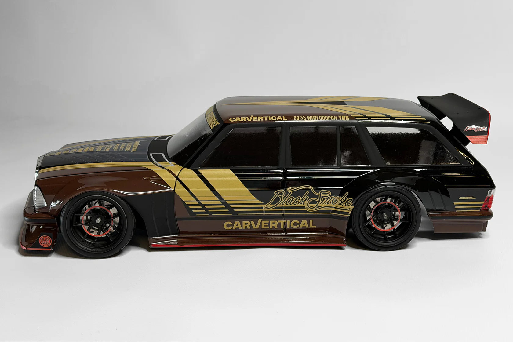 Mecedes Benz w123 Wagon BlackSmoke Tribute S123 1-10 Body Set [APlastics] AP-BSM-W123