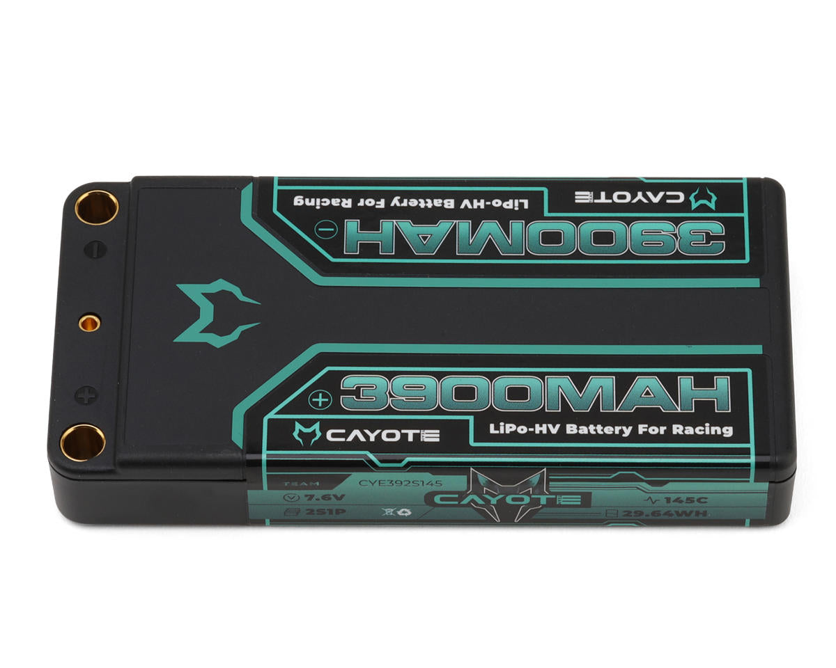 2S 145C LCG Shorty LiHV Battery (7.6V/3900mAh) w/5mm Bullets [Cayote] CYE392S145