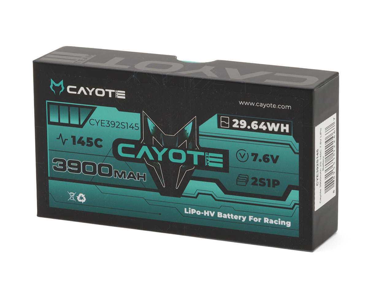 2S 145C LCG Shorty LiHV Battery (7.6V/3900mAh) w/5mm Bullets [Cayote] CYE392S145