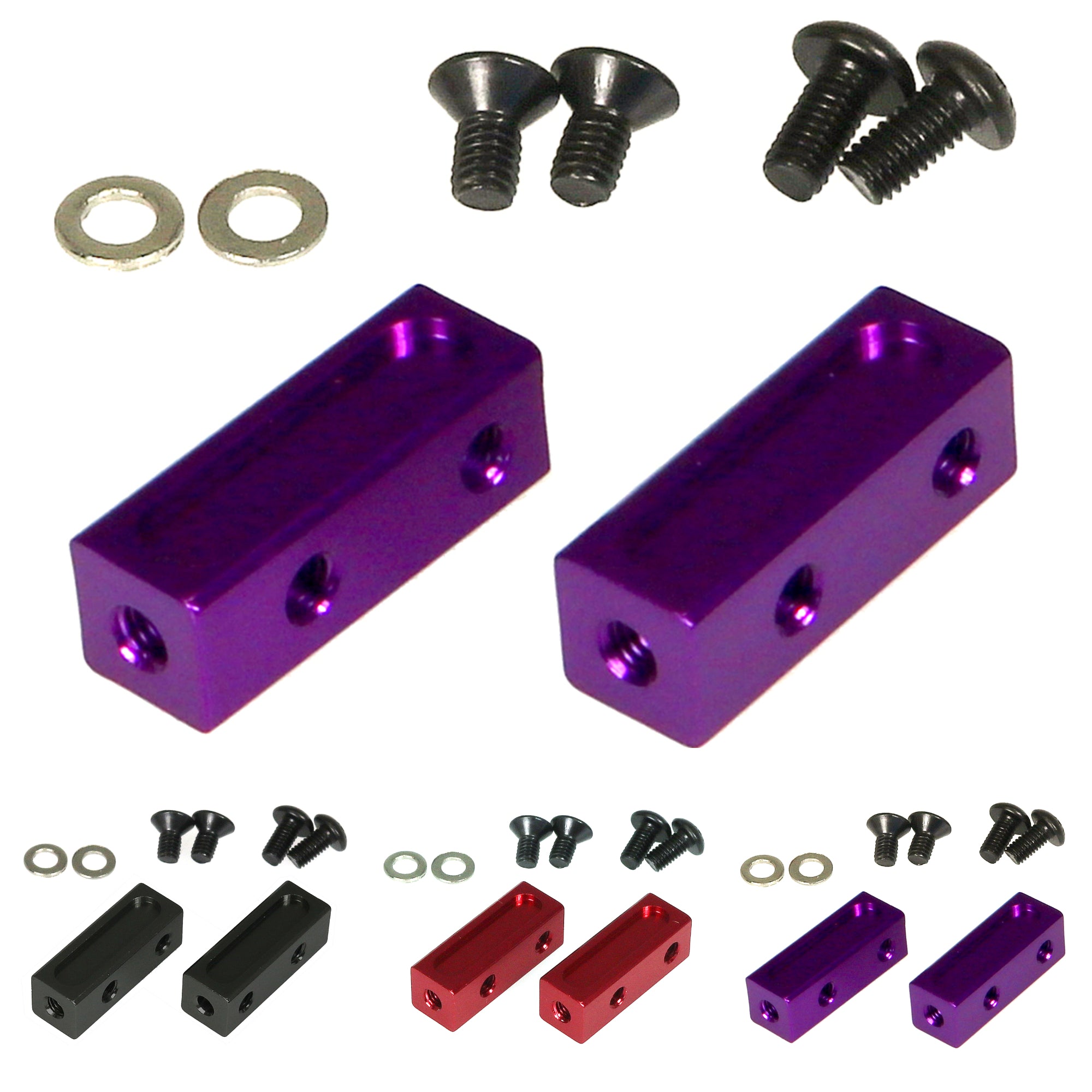 Aluminum Lightweight SP Servo Mounts - Black Red Purple [Eagle] 407LP2-L0-PU 407LP2-L0-BK