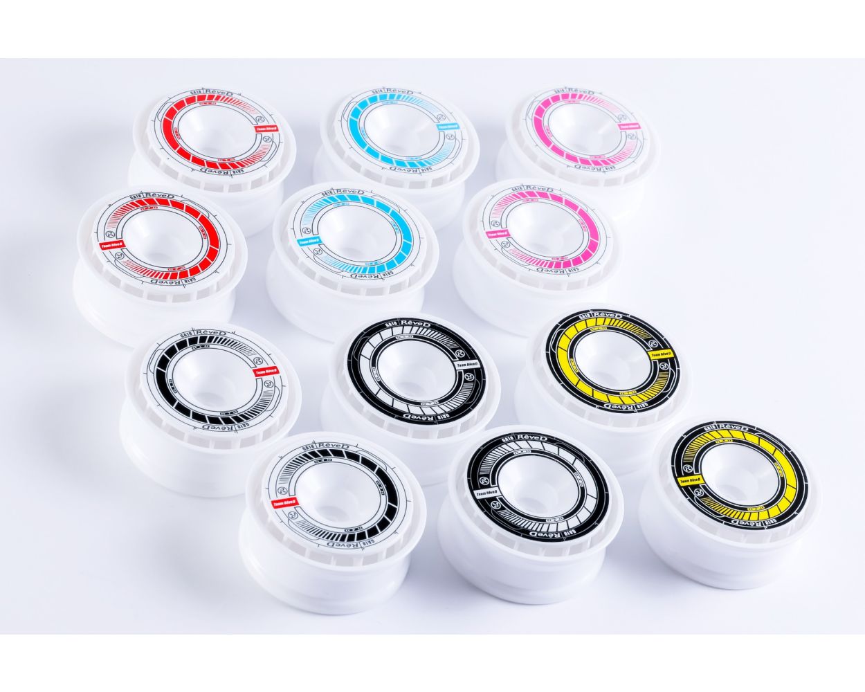 GA18 - Wheel Stickers Decals (for RW-GA18) Blue Black Red Pink Yellow White [Reve D]