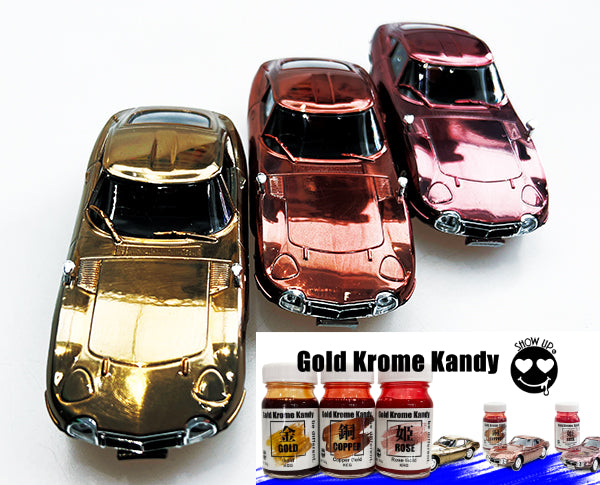 GOLD KROME Kandy (Gold, Copper Gold, Rose Gold) 50mL bottle AIR BRUSH USE (Made in Japan) [Show Up]