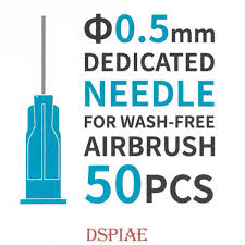 Dedicated Needle for Wash-Free Airbrush (50 pcs) 0.3mm 0.5mm [DSPIAE] AB-D03 AB-D05