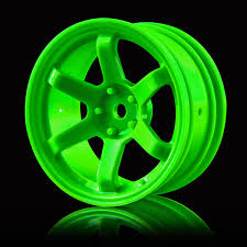Green High Traction 5mm 7mm 1-10 TE37 Style Wheels [MST] 832302G 832301G