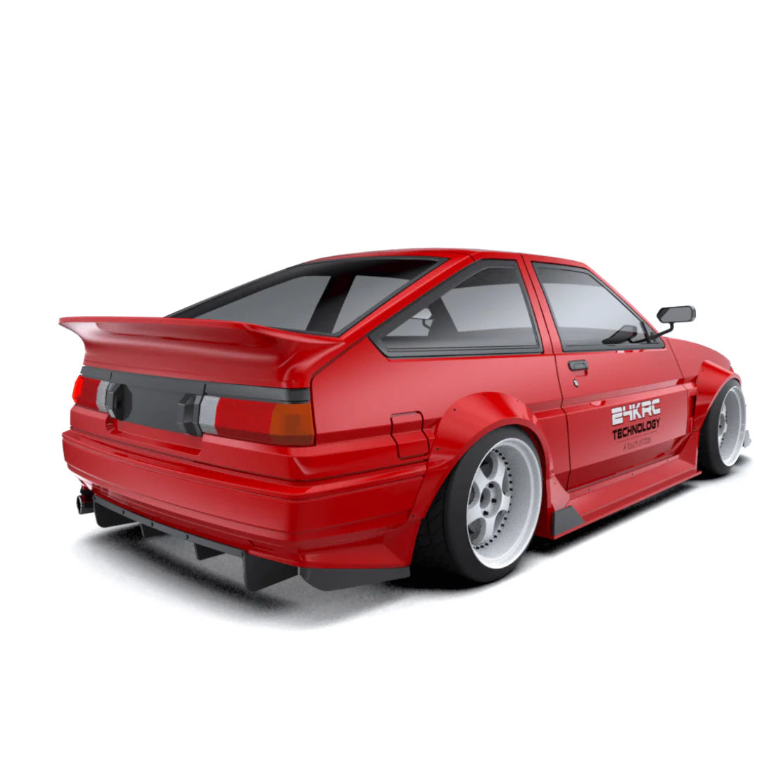 Toyota AE86 w J Run Wideboy 1-10 Drift Body Shell [24K] TAF14000 + GWN00003