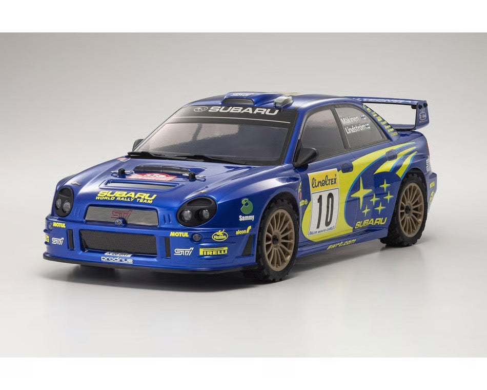 *PAINTED* 1-10 SUBARU IMPREZA STI WRC 2002 Blue Bug Eye Body Shell (Fazer) [Kyosho] FAB612BL